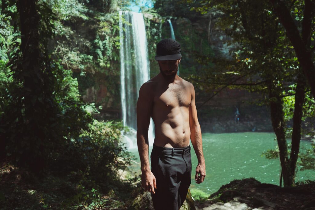 A man exploring hidden nature areas